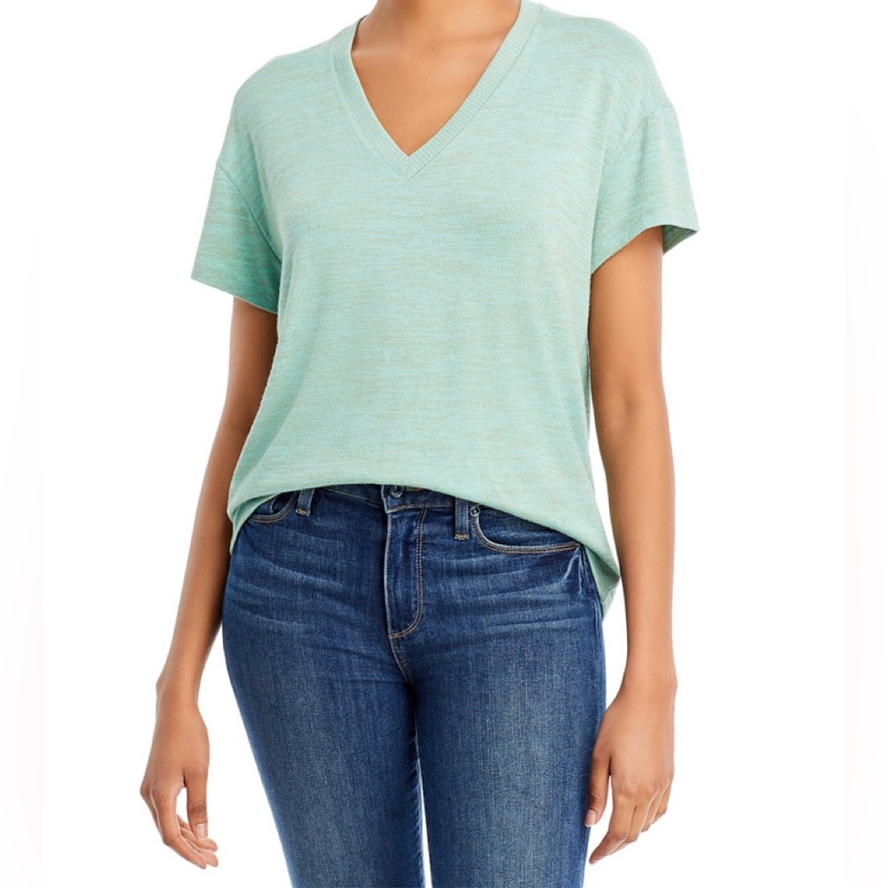 Rag & Bone The Knit V Neck Tee Seafoam